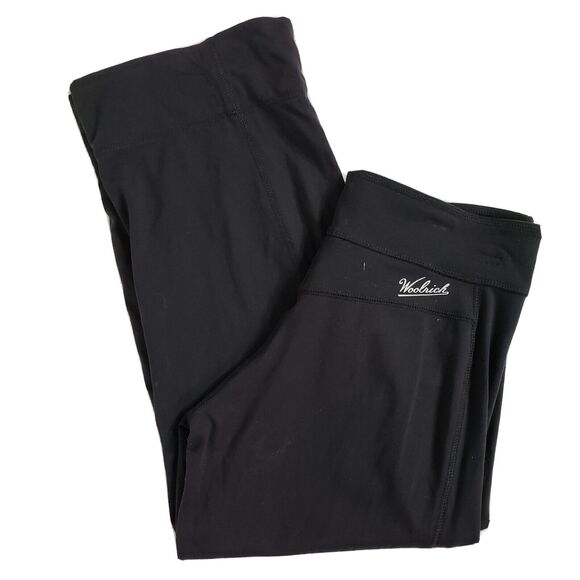Woolrich Women's Capri Pant Size XS Black Elastic Waist Pull On Zip Pocket Knit - Picture 1 of 10